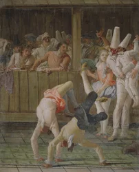 Pulcinella med akrobater, ca. 1793